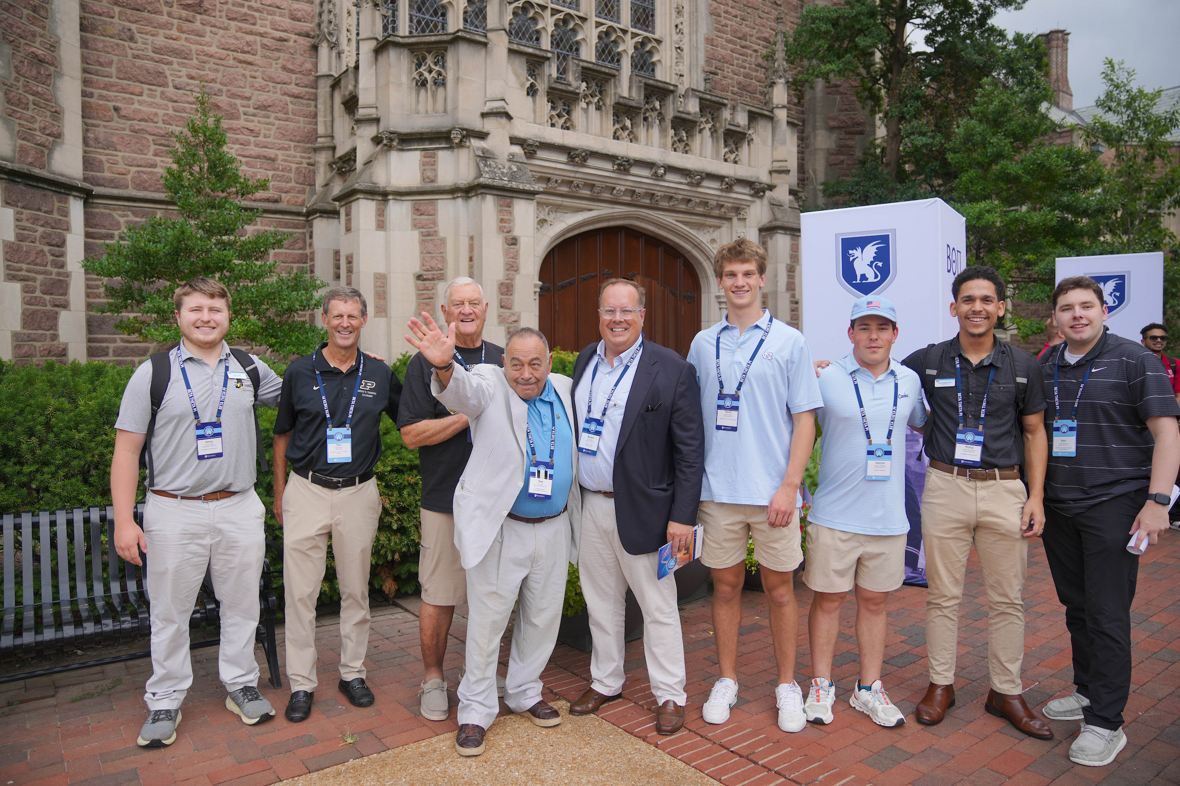 Convention attendees pose for a group photo before the 186th Convention Kickoff.